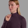 Mulberry Montane Women's Malli Long Sleeve Zip Merino T-Shirt Model 3 FMLZTMUL
