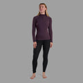 Mulberry Montane Women's Malli Long Sleeve Zip Merino T-Shirt Model 4 FMLZTMUL
