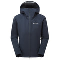 Eclipse Blue Montane Women's Nordes Hooded Softshell Jacket Front FNORHECL