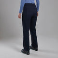 Eclipse Blue Montane Women's Nordes Softshell Pants Model Back FNORPECL