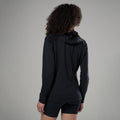 Black Montane Women's Protium CP Hooded Fleece Jacket Model Back FPCPHBLA
