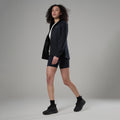 Black Montane Women's Protium CP Hooded Fleece Jacket Model 3 FPCPHBLA