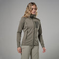 Caper Montane Women's Protium CP Hooded Fleece Jacket Model Front FPCPHCAP