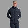 Eclipse Blue Montane Women's Phase Lite Waterproof Jacket Model 4 FPLJAECL