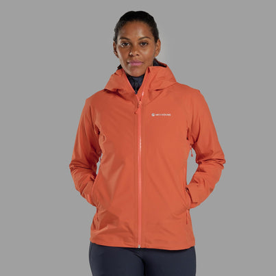 Tigerlily Montane Women's Phase Lite Waterproof Jacket Front FPLJATIG