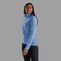 Cornflower Montane Women's Protium Lite Hooded Fleece Jacket Model Back FPOLHCOR