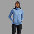 Cornflower Montane Women's Protium Lite Hooded Fleece Jacket Model 3 FPOLHCOR