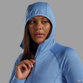 Cornflower Montane Women's Protium Lite Hooded Fleece Jacket Model 5 FPOLHCOR