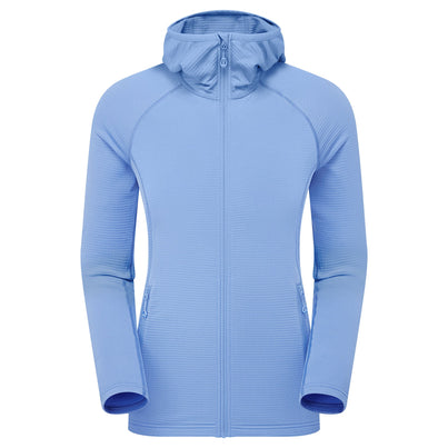 Cornflower Montane Women's Protium Lite Hooded Fleece Jacket Front FPOLHCOR