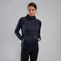 Eclipse Blue Montane Women's Protium Lite Hooded Fleece Jacket Model 3 FPOLHECL