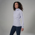 Lilac Haze Montane Women's Protium Lite Hooded Fleece Jacket Model Front FPOLHLIL