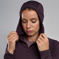 Mulberry Montane Women's Protium Lite Hooded Fleece Jacket Model 4 FPOLHMUL