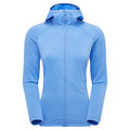 Cornflower Montane Women's Protium Hooded Fleece Jacket Front FPRHOCOR