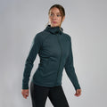 Deep Forest Montane Women's Protium Hooded Fleece Jacket Model Front FPRHODFO