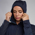 Eclipse Blue Montane Women's Protium Hooded Fleece Jacket Model 4 FPRHOECL