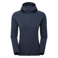 Eclipse Blue Montane Women's Protium Hooded Fleece Jacket Front FPRHOECL