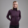 Mulberry Montane Women's Protium Hooded Fleece Jacket Model 3 FPRHOMUL