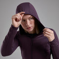 Mulberry Montane Women's Protium Hooded Fleece Jacket Model 4 FPRHOMUL