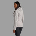 Oyster Montane Women's Protium Hooded Fleece Jacket Model Back FPRHOOYS