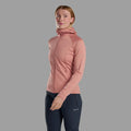 Pink Clay Montane Women's Protium Hooded Fleece Jacket Model Front FPRHOPCL