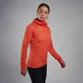 Tigerlily Montane Women's Protium Hooded Fleece Jacket Model Front FPRHOTIG