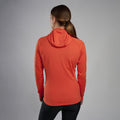 Tigerlily Montane Women's Protium Hooded Fleece Jacket Model Back FPRHOTIG