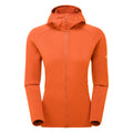 Tigerlily Montane Women's Protium Hooded Fleece Jacket Front FPRHOTIG