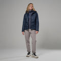Eclipse Blue Montane Women's Prism Hooded Insulated Jacket Model 3 FPRJHECL