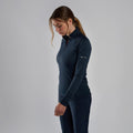 Eclipse Blue Montane Women's Protium Lite Pull On Fleece Model Front FPRLPECL