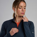 Eclipse Blue Montane Women's Protium Lite Pull On Fleece Model 3 FPRLPECL
