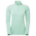 Sea Mist Montane Women's Protium Lite Pull On Fleece Front FPRLPSEA