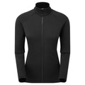 Black Montane Women's Protium Fleece Jacket Front FPRMJBLA