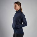 Eclipse Blue Montane Women's Protium Fleece Jacket Model Back FPRMJECL