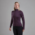 Mulberry Montane Women's Protium Fleece Jacket Model Front FPRMJMUL