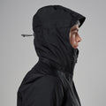 Black Montane Women's Spirit Long Insulated Waterproof Jacket Model 7 FSLIJBLA