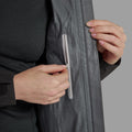 Midnight Grey Montane Women's Spirit Long Waterproof Jacket Model 6 FSLOJMNG