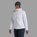 Powder Montane Women's Tenacity Hooded Softshell Jacket Model Front FTENHPOW