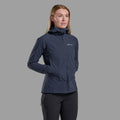 Eclipse Blue Montane Women's Tenacity Nano Hooded Softshell Jacket Model 3 FTNNHECL