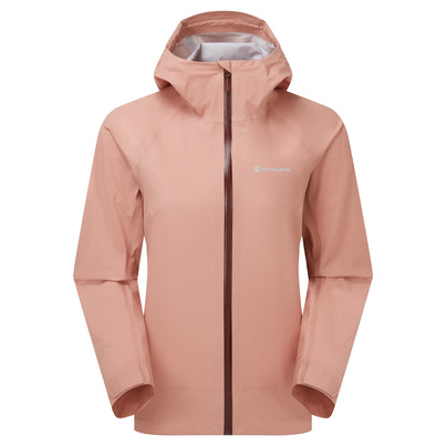 Pink Clay Montane Women's Vortic Waterproof Jacket Front FVORJPCL