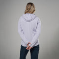 Lilac Haze Montane Women's Zepher Hooded Fleece Jacket Model Back FZEPHLIL