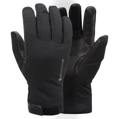 Black Montane Duality Insulated Waterproof Gloves Front GDULGBLA