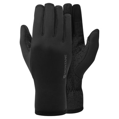 Black Montane Fury XT Fleece Gloves Front GFRYXBLA