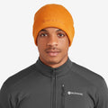 Mens Flame Orange Embroidered Beanie HEBEAFLO
