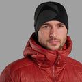 Black Montane Jango Roundel Beanie Model Front HJRBEBLA