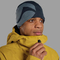 Eclipse Blue Montane Jango Roundel Beanie Model Front HJRBEECL