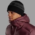 Black Montane Logo Cuffed Beanie Model Front HLCBEBLA