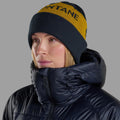 Eclipse Blue Montane Logo Cuffed Beanie Model Back HLCBEECL