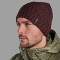 Dark Garnet Montane Windjammer Halo Beanie Hat Model Front HWHABDGA