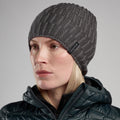 Slate Montane Windjammer Halo Beanie Hat Model Front HWHABSLA