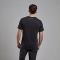 Midnight Grey Montane Men's Abstract Mountain T-Shirt Model Back MABTTMNG